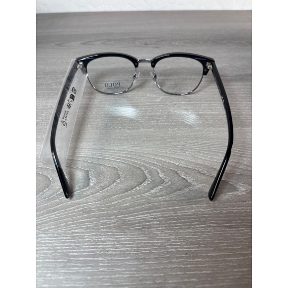 Polo Ralph Lauren Men Black Silver Clubmaster Eyeglasses PH 2277 5001 54-20-145 - Picture 6 of 9